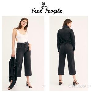WE THE FREE Jeans Women’s 35 Black CRVY Wide Leg Crop NEW WITHOUT TAGS!